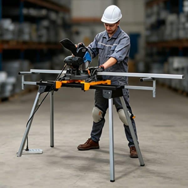 Professional Miter Saw Stand Miter Saw Workbench with 2830mm Support Length, Lightweight 12.9kg – Max Load 200kg (26600）